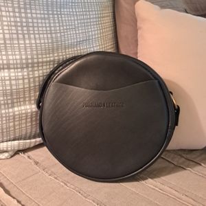 Portland Leather black crossbody